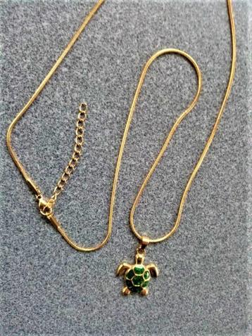 nieuw hanger schildpad (S'Steel) , ketting 50cm +verlengstuk beschikbaar voor biedingen