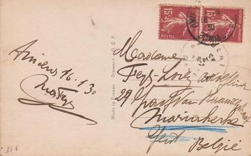 1926 - FRANKRIJK - Prentbriefkaart - Zaaister + AMIENS beschikbaar voor biedingen