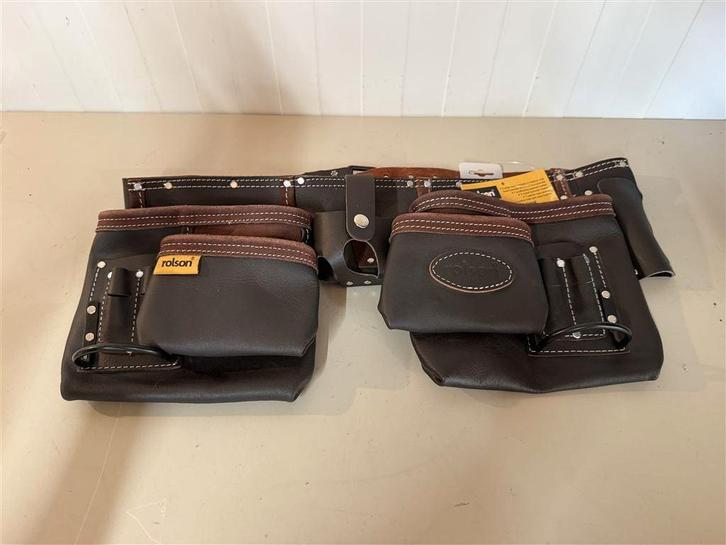 Dubbele Leren Gereedschapsgordel - Bouw & Timmerwerk - Zwaar, Doe-het-zelf en Bouw, Gereedschapskisten, Nieuw, Ophalen of Verzenden