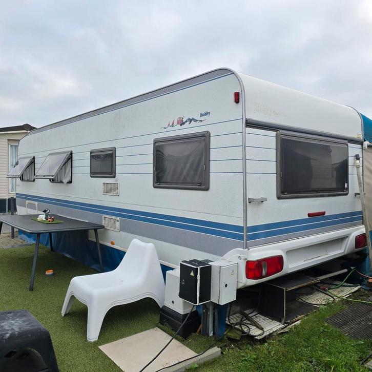 Caravan Hobby 7m Voortent camping stacaravan stapelbed bouw, Caravans en Kamperen, Caravanaccessoires, Ophalen