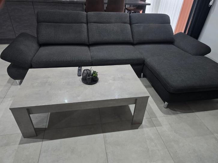 Prachtige moderne zwarte hoekzetel HEEL GOEDE STAAT, Huis en Inrichting, Zetels | Zetels, Zo goed als nieuw, Hoekbank, Stof, Ophalen