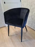 Zwart-blauwe Velvet stoelen 6 x 60euro, Vijf, Zes of meer stoelen, Landelijk modern, Stof, Zo goed als nieuw