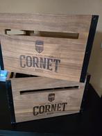 Cornet houten krat, Huis en Inrichting, Woonaccessoires | Kisten, Ophalen, Gebruikt