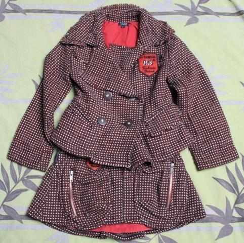 Stoere set van CKS – jas + rok in maat 116, Kinderen en Baby's, Kinderkleding | Maat 116, Zo goed als nieuw, Meisje, Setje, Ophalen of Verzenden