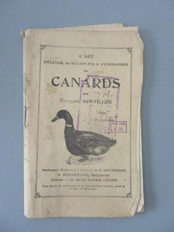 vieux livre sur les canards et les canards, Envoi, Comme neuf, Oiseaux