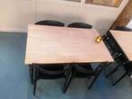 Partij volhouten tafels voor 4 personen, Huis en Inrichting, Ophalen, Overige materialen, Gebruikt, 100 tot 150 cm