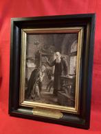 Schilderij, grisaille,  1893 , abt , religieus, monnik, Antiek en Kunst, Ophalen of Verzenden