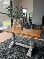 Table basse vintage/parquet antique en chêne, Comme neuf, 50 à 100 cm, Chêne, Rectangulaire