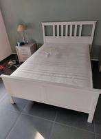Bed 1m40 op 2m met matras en verstelbare lattenbodems, Huis en Inrichting, Slaapkamer | Bedden, Ophalen, Wit, Tweepersoons, 140 cm