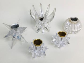 Lot van 5 Vintage modernist spage age design kandelaars beschikbaar voor biedingen
