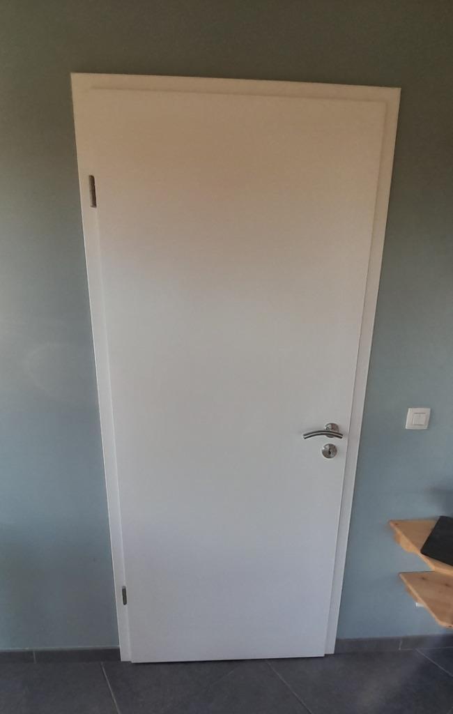 3 portes intérieures blanches, Bricolage & Construction, Châssis & Portes coulissantes, Comme neuf, Autres types, Bois, 150 à 225 cm