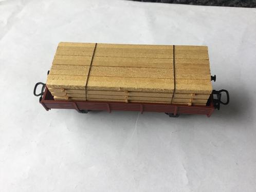Marklin 4423 lage boordwagon met hout, Hobby & Loisirs créatifs, Trains miniatures | HO, Comme neuf, Wagon, Märklin, Enlèvement ou Envoi