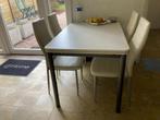 keukentafel en 4 stoelen, Huis en Inrichting, Keuken | Keukenelementen, Grijs, Gebruikt, Ophalen
