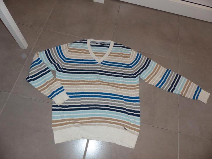 Melka gestreepte herentrui - maat medium, Kleding | Heren, Truien en Vesten, Zo goed als nieuw, Maat 48/50 (M), Overige kleuren