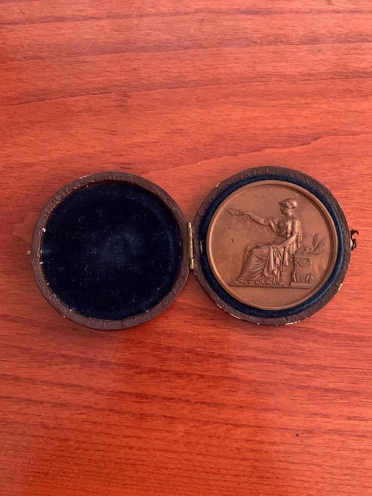 Médaille Ancienne en Bronze VILLE DE PARIS (1877), Timbres & Monnaies, Pièces & Médailles, Bronze, Enlèvement ou Envoi