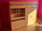 Hoogslaper met kleerkast, bureautafel en opbergruimte., Gebruikt, 75 cm of meer, 200 cm of meer, Overige houtsoorten