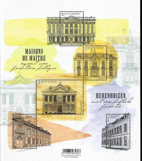 2018 Riante Belgische herenhuizen OBP Blok 270**, Timbres & Monnaies, Timbres | Europe | Belgique, Non oblitéré, Autre, Autre