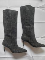 794C* ZARA - mooie zwarte glitterlaarzen (41), Kleding | Dames, Schoenen, Hoge laarzen, Verzenden, Nieuw, Zara