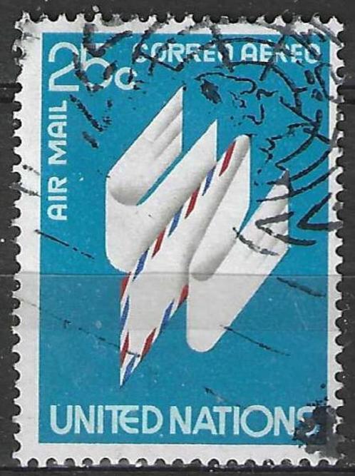 Verenigde Naties 1977 - Yvert 22PA - Vliegende brieven (ST), Postzegels en Munten, Postzegels | Amerika, Gestempeld, Verzenden