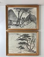 2 Werken van Mon van Genechten, Antiek en Kunst, Ophalen of Verzenden