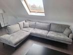 Grijze L-zetel - 3zit + arm - Slechts 1jaar oud, Huis en Inrichting, Ophalen, Hoekbank, 300 cm of meer, Zo goed als nieuw