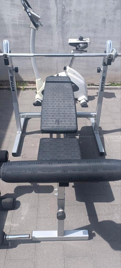KETTLER benchpress- gewichtenrek-fitness, Sport en Fitness, Fitnessapparatuur, Gebruikt, Krachtstation, Ophalen