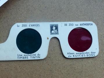 kuifje 3-D brilletjes + kaarten.  beschikbaar voor biedingen