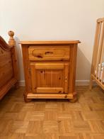 Eenpersoonsbed massief hout + nachtkast, Maison & Meubles, Chambre à coucher | Lits, 100 cm, 210 cm, Une personne, Enlèvement