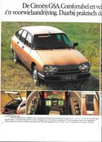 CITROËN GSA,  1980, Boeken, Auto's | Folders en Tijdschriften, Ophalen of Verzenden, Zo goed als nieuw, Citroën
