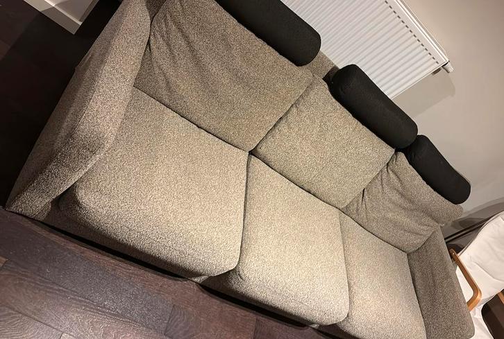 Grijze zetel - 3-zit, Huis en Inrichting, Zetels | Zetels en Chaises Longues, Gebruikt, Driepersoons, 200 tot 250 cm, 75 tot 100 cm