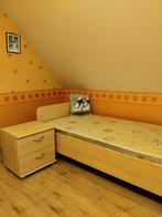 1 persoonsbed met nachtkastje, Maison & Meubles, Chambre à coucher | Chambres à coucher complètes, Enlèvement, Utilisé, Une personne