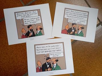 641) 3 prints tintin beschikbaar voor biedingen