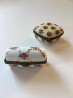 Twee porcelain art pillendoosjes /snuisterijdoosjes, Antiek en Kunst, Antiek | Porselein, Ophalen of Verzenden