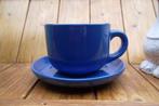 Grote blauwe kop + schoteltje XL, Huis en Inrichting, Keuken | Servies, Ophalen of Verzenden, Nieuw, Kop(pen) en/of Schotel(s)