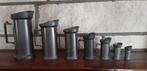 7-delige set tinnen maatbekers, Antiek en Kunst, Ophalen