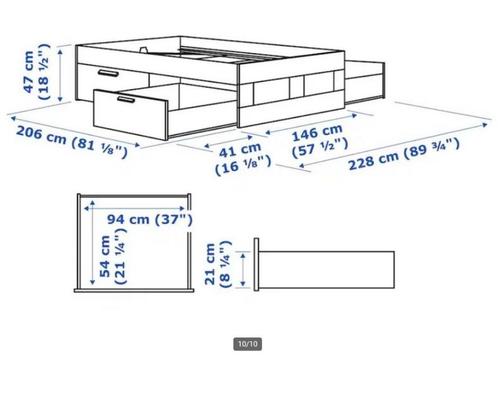 Lit Ikéa, sommiers, matelas excellent état  140x200, Huis en Inrichting, Slaapkamer | Matrassen en Bedbodems, Zo goed als nieuw