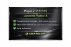 Location Plaque Z
 Passage contrôle technique, Autos : Divers