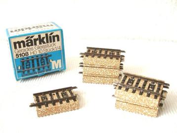 5108 MARKLIN HO - 10 x RECHTE RAILS 4,5 cm OVP beschikbaar voor biedingen