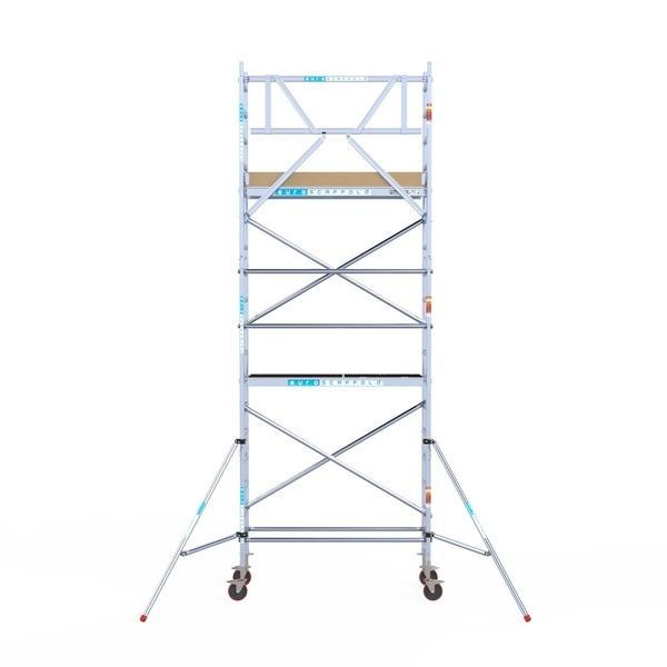 Nieuwe Euroscaffold steiger 6m WerkHoogte €1322 ex BTW, Doe-het-zelf en Bouw, Steigers, Nieuw, Rolsteiger of Kamersteiger, 5 meter of hoger