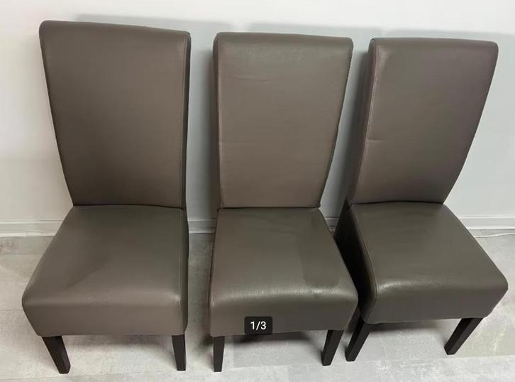 stoelen eetkamer zes stuks, Maison & Meubles, Chaises, Utilisé, Cinq, Six Chaises ou plus, Brun, Enlèvement