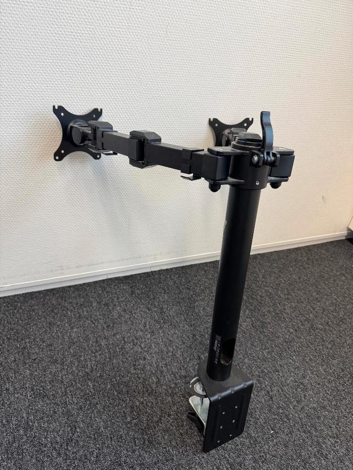 Dubbel beeldscherm met Monitor arm, Computers en Software, Monitoren, Gebruikt, DisplayPort, HDMI, Draaibaar, Ophalen