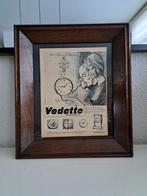 Kader met oude reclame vedette, Verzamelen, Merken en Reclamevoorwerpen, Ophalen of Verzenden, Gebruikt