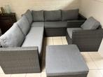 Loungeset grijs 4 delen, Ophalen, 5 zitplaatsen, Kunststof, Gebruikt