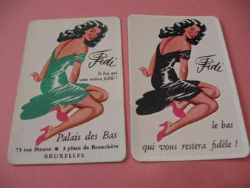2 oude losse speelkaarten Fidi , Palais des Bas (191)