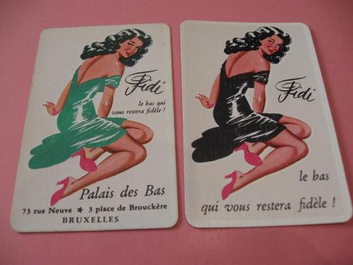 2 oude losse speelkaarten Fidi , Palais des Bas (191), Verzamelen, Speelkaarten, Jokers en Kwartetten, Zo goed als nieuw, Speelkaart(en)