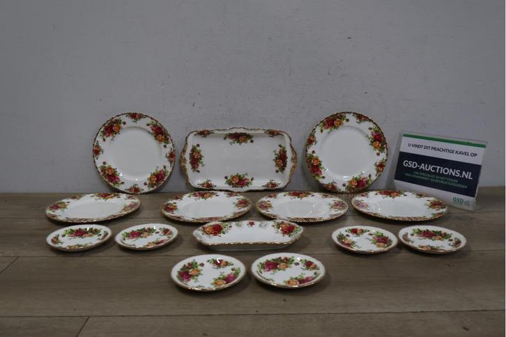 13-Delig 'Old Country Roses' Servies van Royal Albert, Antiek en Kunst, Antiek | Servies compleet