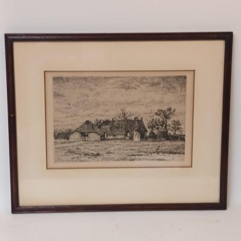 François Lamorinière (1828–1911) - ets, Antiek en Kunst, Kunst | Etsen en Gravures, Ophalen of Verzenden