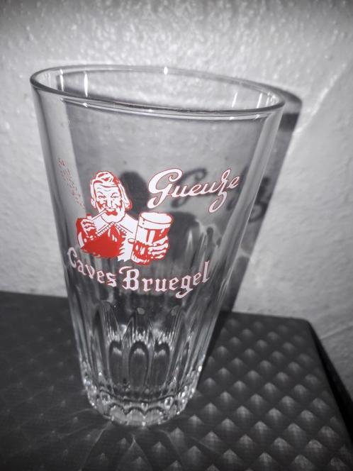 Glas Gueuze Caves Bruegel, Verzamelen, Glas en Drinkglazen, Zo goed als nieuw, Bierglas, Ophalen of Verzenden