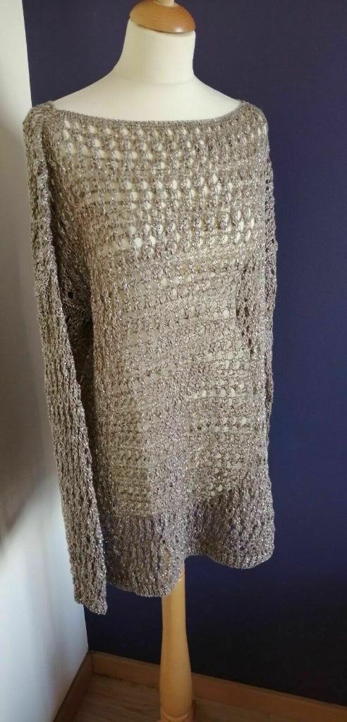 Sarah Pacini lange trui of korte jurk als nieuw, Kleding | Dames, Truien en Vesten, Zo goed als nieuw, Beige, Ophalen of Verzenden