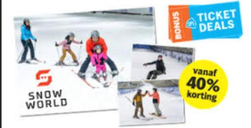 4 uur skipas bij SnowWorld - 2 tickets geldig tot 30/09/25, Diversen, Overige Diversen, Nieuw, Ophalen
